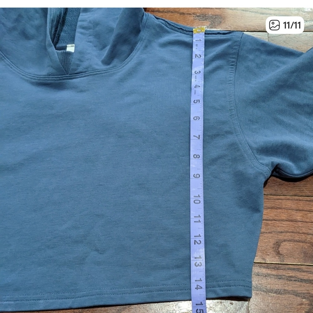 lululemon athletica all yours Cropped Hoodie in Ink Blue - Picture 6 of 6